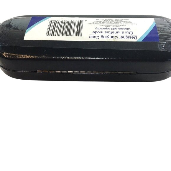 Greenbrier International Mens Eye Glass Case Black With Cleaning Cloth New - Picture 2 of 4